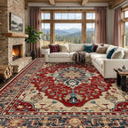 RELEANY Washable Area Rug, Large 9'x12', Water Repellent, Pet Friendly by RELEANY