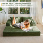 MAXYOYO Loveseat Sofa Bed, 4 in 1 Convertible Boneless Couch Folding Recliner - Image 9