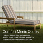 Honeycomb Outdoor Chaise Lounge Cushion - Image 3