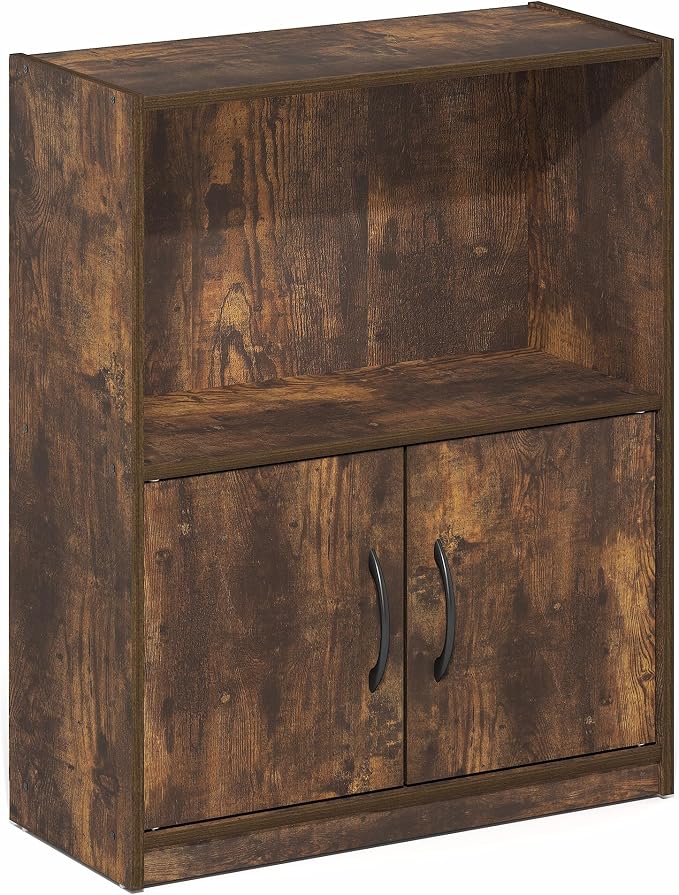 Furinno Gruen Book Shelf, 2-Tier Small Bookshelf, Bookcase - Image 6