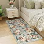DUKINO 2x4 Rug for Entryway, Floral Washable Kitchen Rugs, Sage Green | Non Slip - Image 6