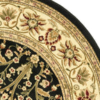 SAFAVIEH Lyndhurst Collection 8' Round Black/Ivory LNH212A Traditional Oriental - Image 5