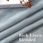 H.VERSAILTEX Linen Semi Sheer Curtains 96 inches Long Pair Set Linen Textured - Image 4