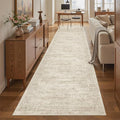 Soalmost Hallway Runner Rug 2'6" x 12' Washable Long Kitchen Rugs Beige | by Soalmost