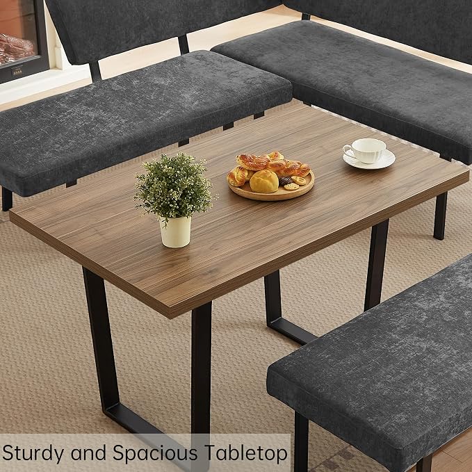 HIPIHOM 3-Piece Corner Dining Table Set - Image 6