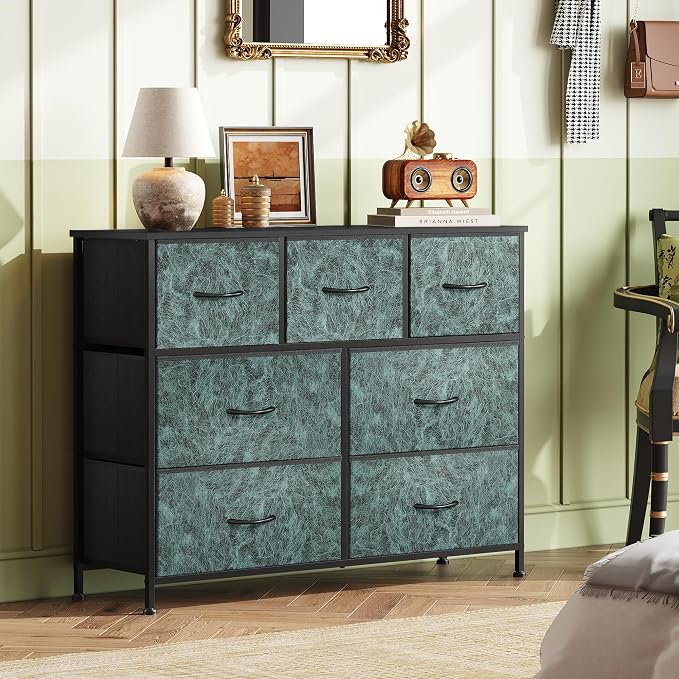 WLIVE 7 Drawer Dresser TV Stand, Entertainment Center, Media Console Table - Image 2