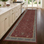 Burgundy 3x10 Long Runner Rug for Hallway - Image 3