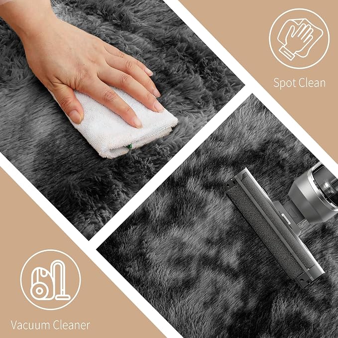 6x9 Area Rug Fluffy Shaggy - Image 5