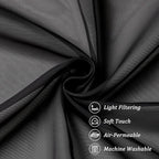 Chyhomenyc Black Sheer Curtains 84 Inches Long 2 Panels | Light Filtering - Image 8
