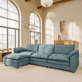 JUMMICO 118.9" Modular Sectional Cloud Couch 3-Seat Sofa Set by JUMMICO