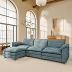 JUMMICO 118.9" Modular Sectional Cloud Couch 3-Seat Sofa Set by JUMMICO