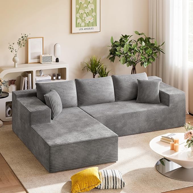 Homall 108" Modular Sectional Sofa, Boneless Couch - Image 3