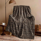 Edenleaf Leopard Print Blanket Fleece Throw by Edenleaf