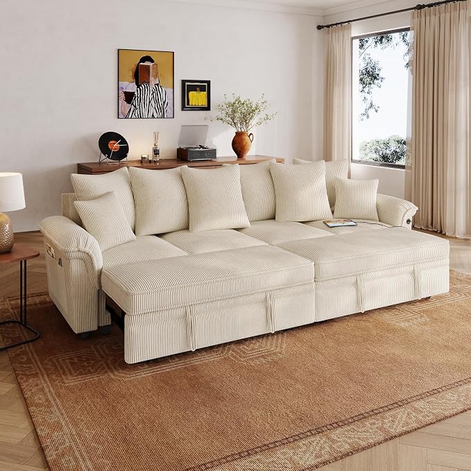 LINSY HOME Oversized Sectional Sleeper Sofa by LINSYHOME