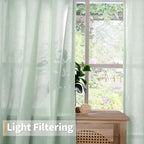 YoungsTex 90 Inches Length Linen Curtains - Image 4