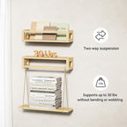 TidyCorner Upgraded Thick Floating Shelves, Solid Wood Bookshelf - Image 5