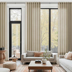 Taupe Burlywood Linen 144 Inch Curtains by Nanspring