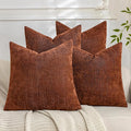 Set of 4 Soft Textured Decorative Throw Pillow Covers 20x20 Inch Cozy Farmhouse by Cozoomy