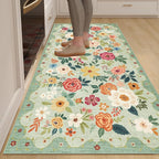 DUKINO 3x6 Runner Rug, Non Slip Floral Washable Rug by DUKINO