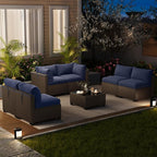 LOUVIXA 7 Piece Outdoor Patio Furniture Set, Outdoor Sectional Sofa, Wicker - Image 9