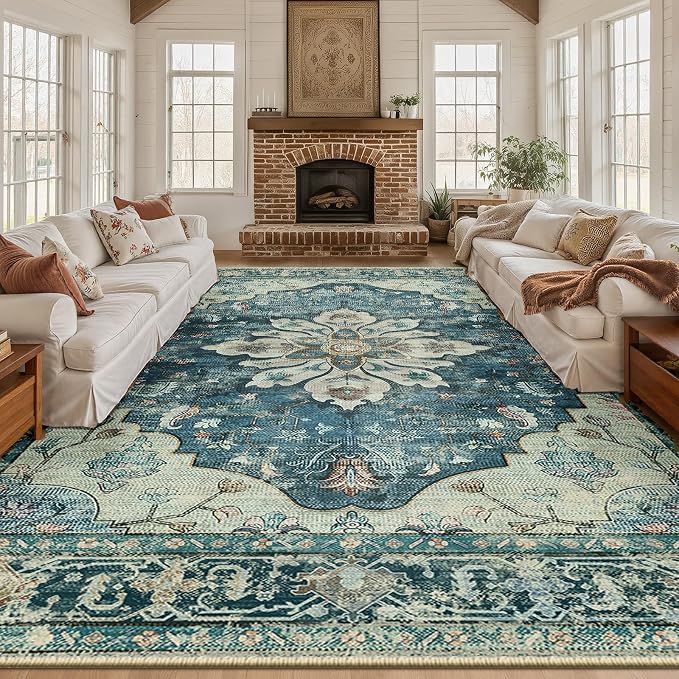 RELEANY Washable Area Rug, Large 10'x14', Water Repellent, Pet Friendly - Image 2