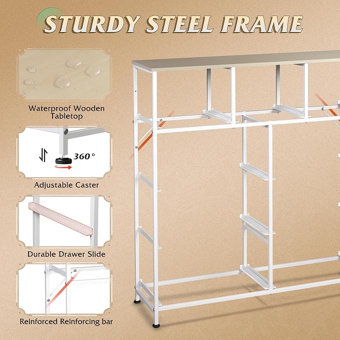 WLIVE 9-Drawer Dresser, Fabric Storage Tower - Image 7