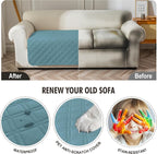 Genina Waterproof Couch Cover, Washable Anti-Slip 86.6 inch Sofa Covers - Image 4