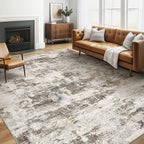 LOONGRUG 6x9 Area Rugs Washable Neutral Modern Living Room Rug Brown Gold | by LOONGRUG