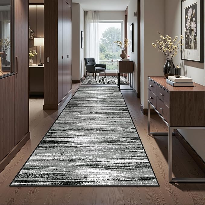 2'6 x 10' Runner Rug Non Slip, Washable Kitchen Rugs, Living Room, Long Rug - Image 4