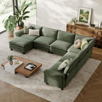 LINSY HOME Modular Sectional Sofa, 6-Seat Corduroy Modern Cloud Couch - Image 7
