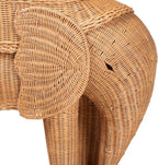 Bali & pari Elissa Bohemian Light Honey Rattan Elephant End Table - Image 6