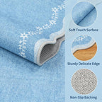 GarveeHome 2.5x8 Scalloped Washable Runner Rug Non Slip Hallway Kitchen Rug | - Image 4