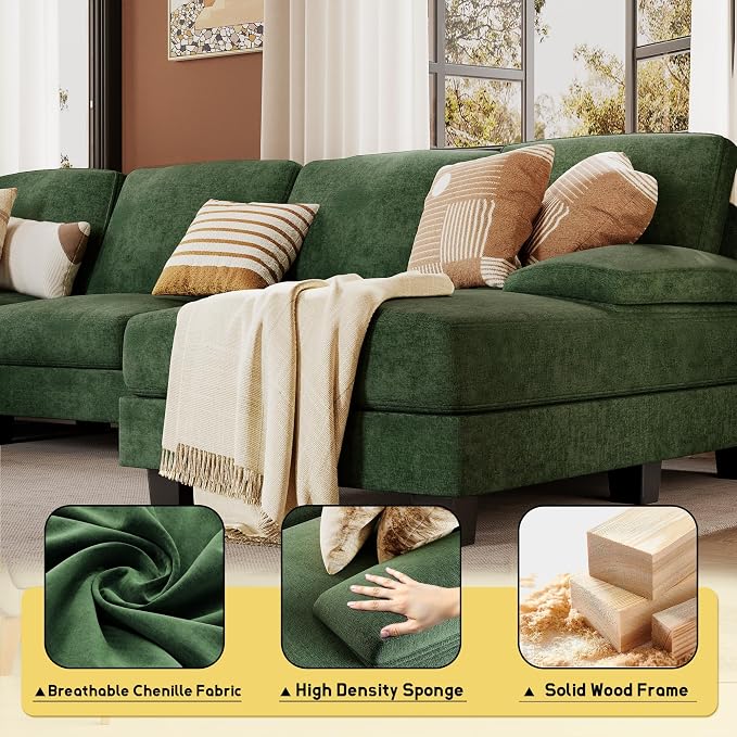 JUMMICO Sectional Couches for Living Room, U Shaped Couch - Image 5