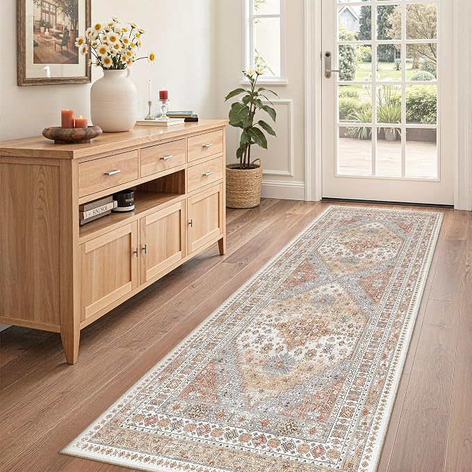 2x5 Rug Runners for Hallways Non Slip, Kitchen Rugs, Nursery Room, Soft Runner by Zesthome