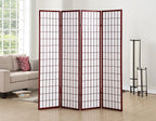 Roundhill Furniture Oriental Shoji 4 Panel Screen Room Divider by RoundhillFurniture