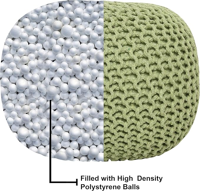 REDEARTH · Round Pouf Foot Stool Ottoman - Image 8