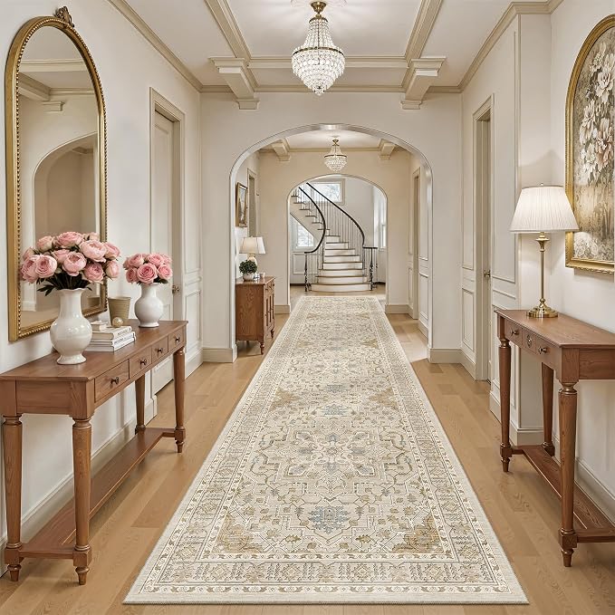 Madane Hallway Runner Rug 3x14 Washable Kitchen Runners Long, Soft Thin by Madane