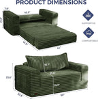 MAXYOYO Convertible Sofa Bed, 2 in 1 Folding Couch Bed - Image 2