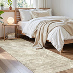 Soalmost Runner Rug 2'6"x8' Kitchen Hallway Runners Abstract Beige/Gray | - Image 4