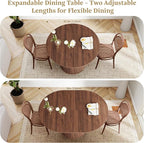 weselon 43"-59" Extendable Round to Oval Dining Table - Image 3