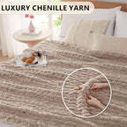 L'AGRATY Chunky Knit Throw Blanket - Image 3
