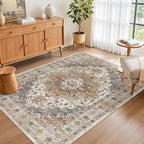 Madane Area Rug 3x5, Washable Vintage Entry Rugs - Image 3