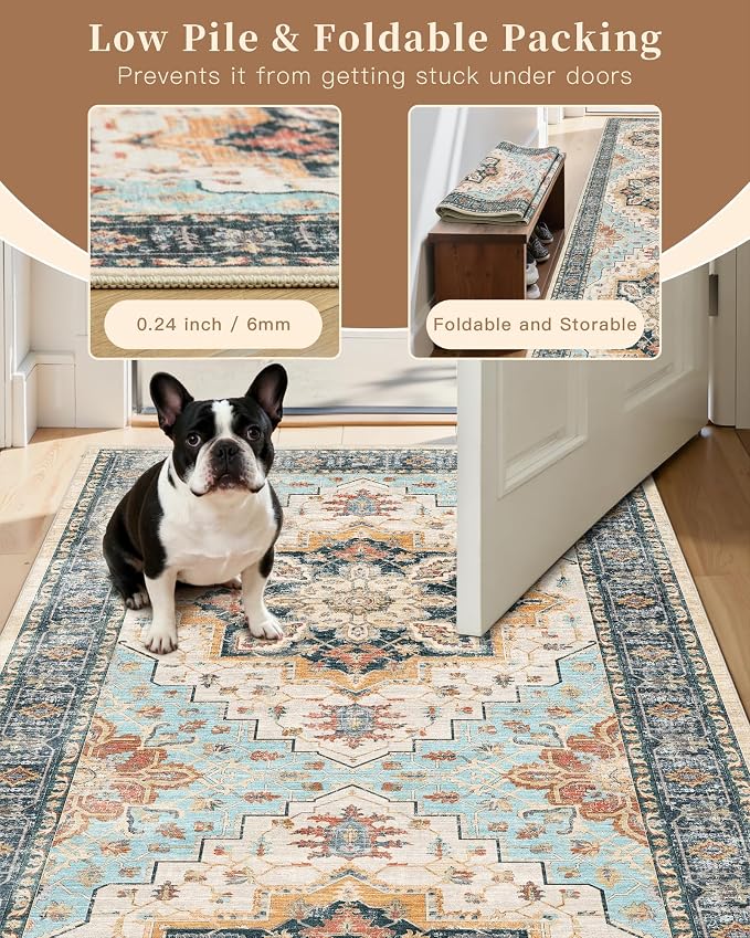 Madane Washable Runner Rugs 2x10 Long - Image 6
