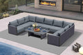 PURPLE LEAF 10 Pieces Patio Conversation Sets by PURPLELEAF