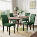 Welzona Upholstered Dining Chairs Set of 4, Button Tufted Parsons Dining Chair by WelzonaDirect