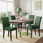 Welzona Upholstered Dining Chairs Set of 4, Button Tufted Parsons Dining Chair by WelzonaDirect