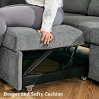 Belffin Modular Sectional Sleeper Sofa Bed - Image 6
