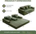 MAXYOYO Convertible Sofa Bed, Folding Sleeper Chair - Image 2