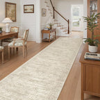Soalmost Washable 3x12 Hallway Runner Rug Non-Slip Kitchen Entry Rugs Beige | - Image 3