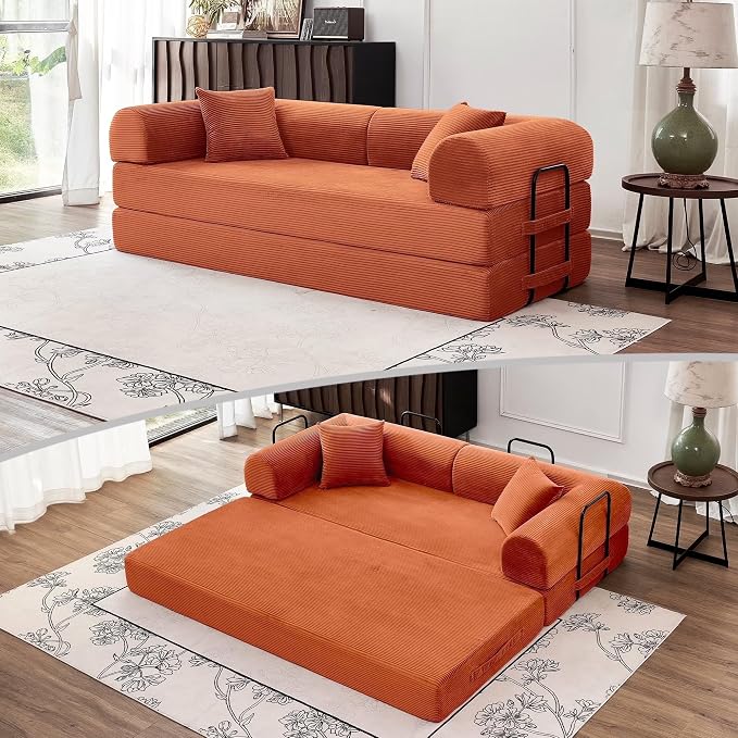 79'' Folding Sofa Bed, Convertible Sleeper Couch by ZQRhome